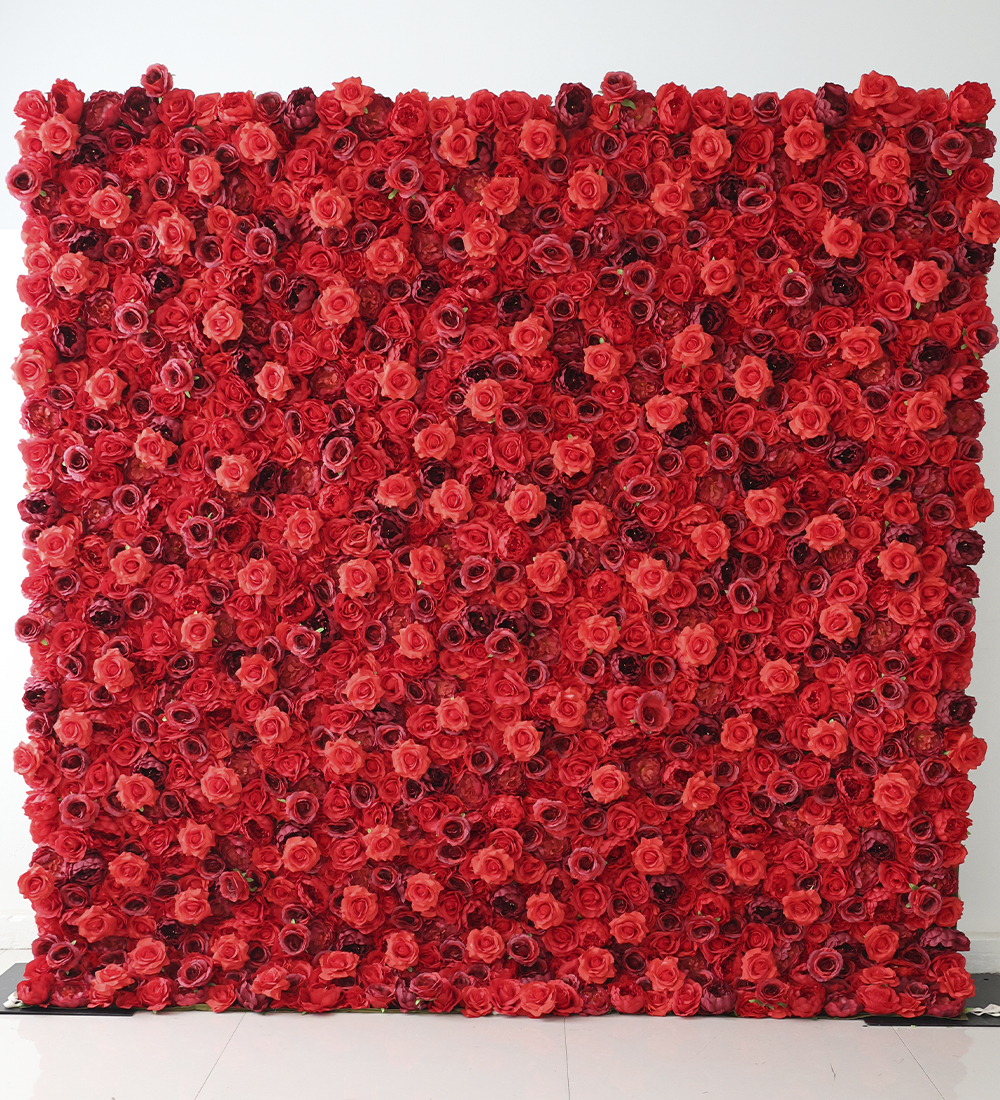 Red flower wall rental