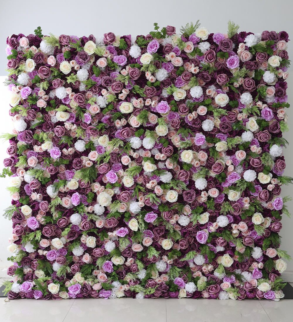 purple flower wall rental