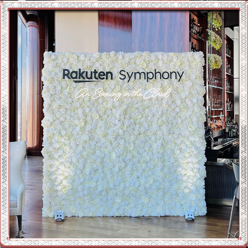 brand activations with flower wall rental